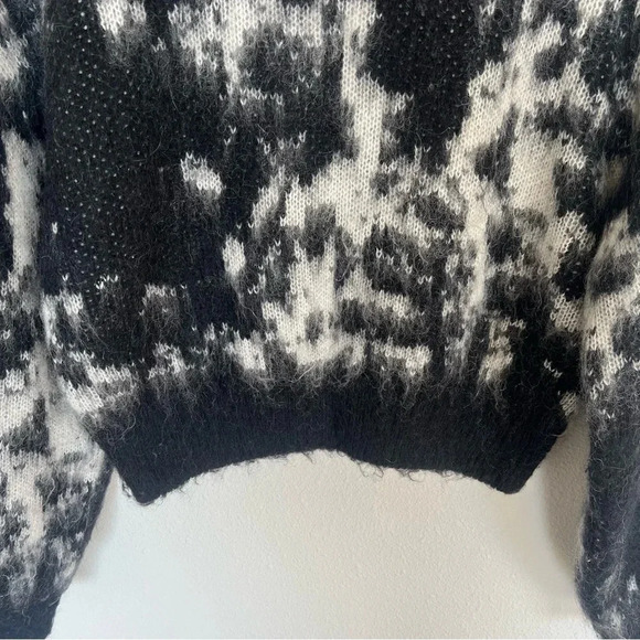NWOT RODEBJER Ray Knitted Crew Neck Sweater Pullover Black White Designer XS - Picture 5 of 12